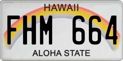 HI license plate FHM664