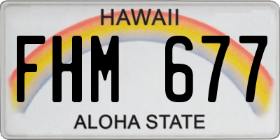 HI license plate FHM677