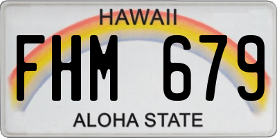 HI license plate FHM679