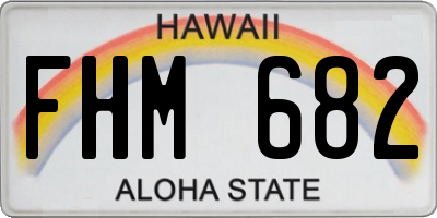 HI license plate FHM682