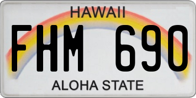 HI license plate FHM690