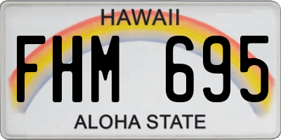 HI license plate FHM695