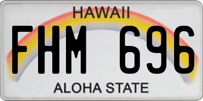 HI license plate FHM696