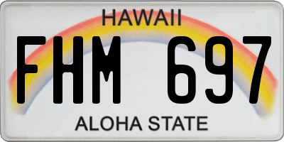 HI license plate FHM697
