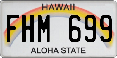 HI license plate FHM699