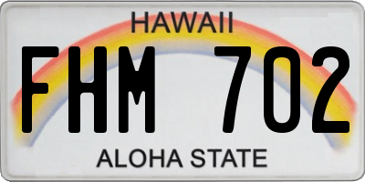 HI license plate FHM702