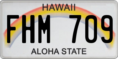 HI license plate FHM709