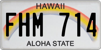 HI license plate FHM714