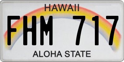 HI license plate FHM717