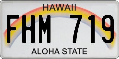 HI license plate FHM719