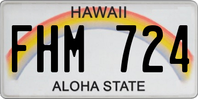 HI license plate FHM724