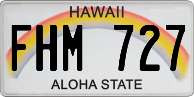 HI license plate FHM727