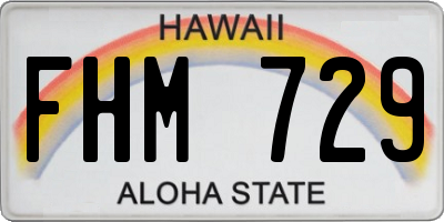 HI license plate FHM729