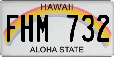 HI license plate FHM732