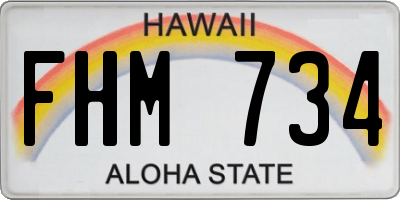 HI license plate FHM734