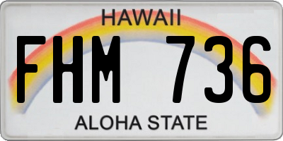 HI license plate FHM736