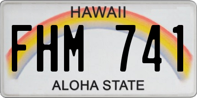 HI license plate FHM741