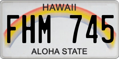 HI license plate FHM745