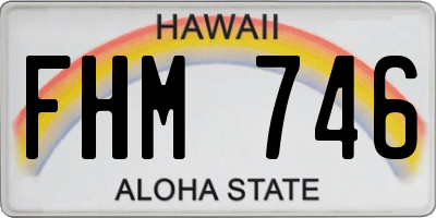 HI license plate FHM746