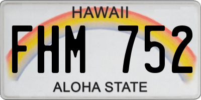 HI license plate FHM752