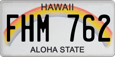 HI license plate FHM762
