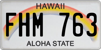 HI license plate FHM763