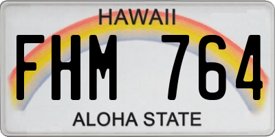 HI license plate FHM764