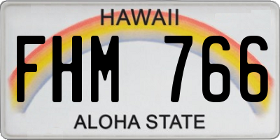 HI license plate FHM766