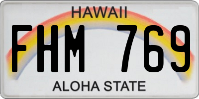 HI license plate FHM769