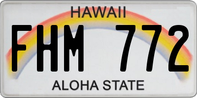 HI license plate FHM772