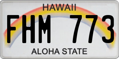 HI license plate FHM773