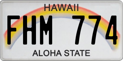 HI license plate FHM774