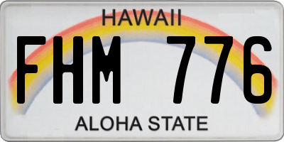 HI license plate FHM776