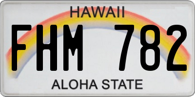 HI license plate FHM782