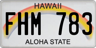 HI license plate FHM783