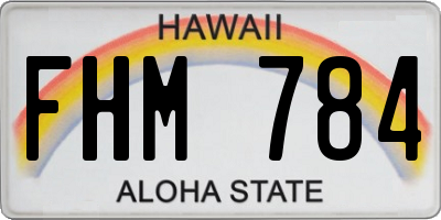 HI license plate FHM784