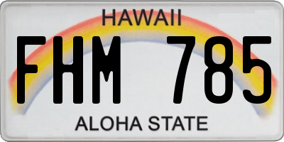 HI license plate FHM785