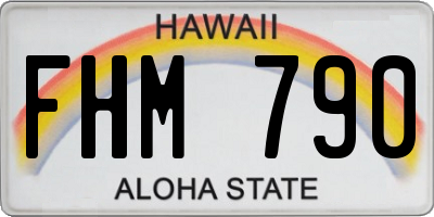 HI license plate FHM790