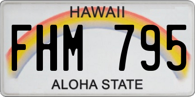HI license plate FHM795