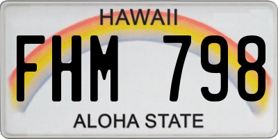 HI license plate FHM798