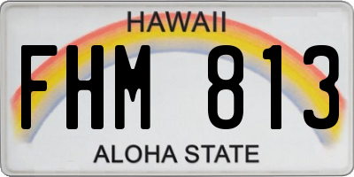 HI license plate FHM813
