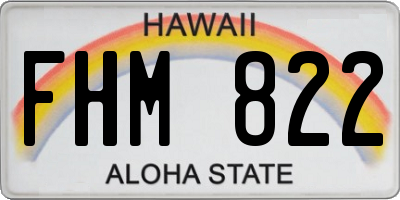 HI license plate FHM822