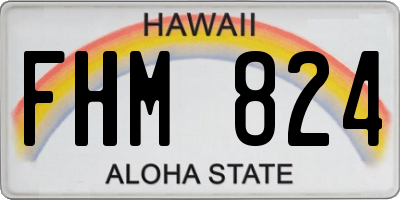 HI license plate FHM824