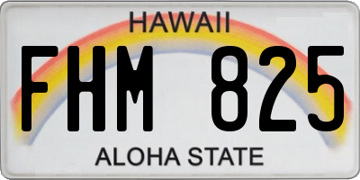 HI license plate FHM825