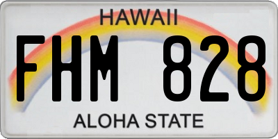 HI license plate FHM828
