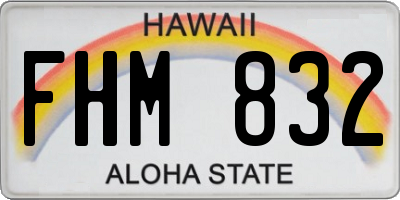 HI license plate FHM832