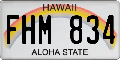 HI license plate FHM834