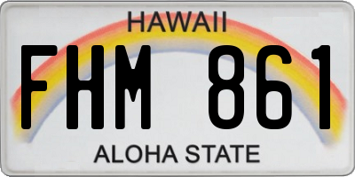 HI license plate FHM861