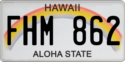 HI license plate FHM862
