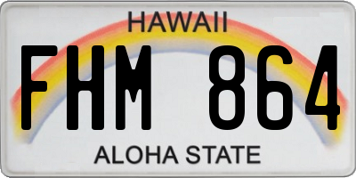 HI license plate FHM864